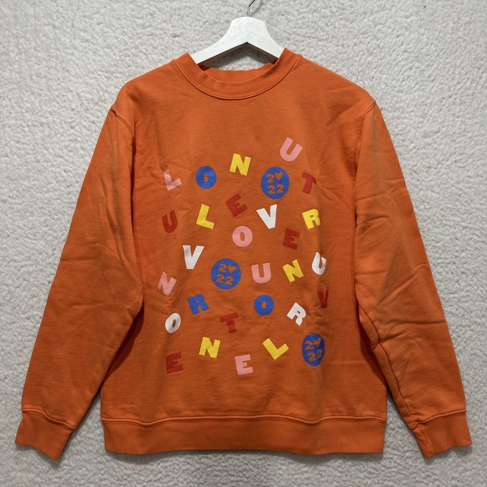 Harry Styles Adult Sweater‎ Size Medium Orange Long Sleeve Men's Pullover